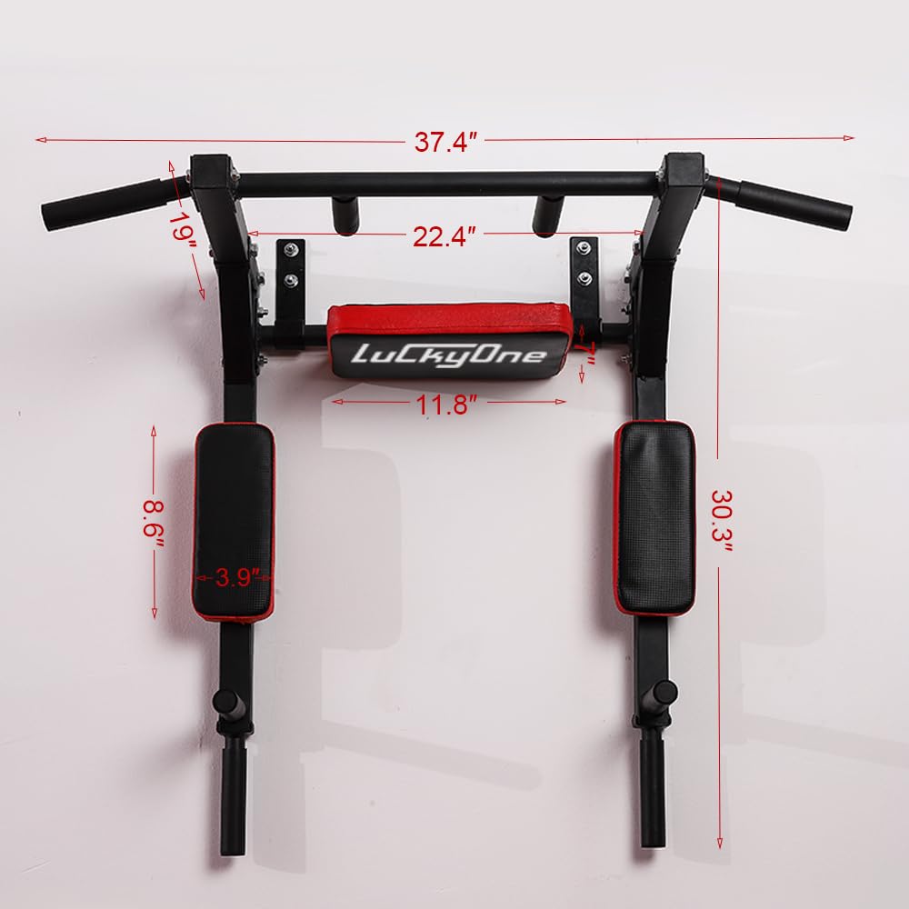 Multifunctional Wall Mounted Pull Up Bar, Chin Up Bar,Dip Station