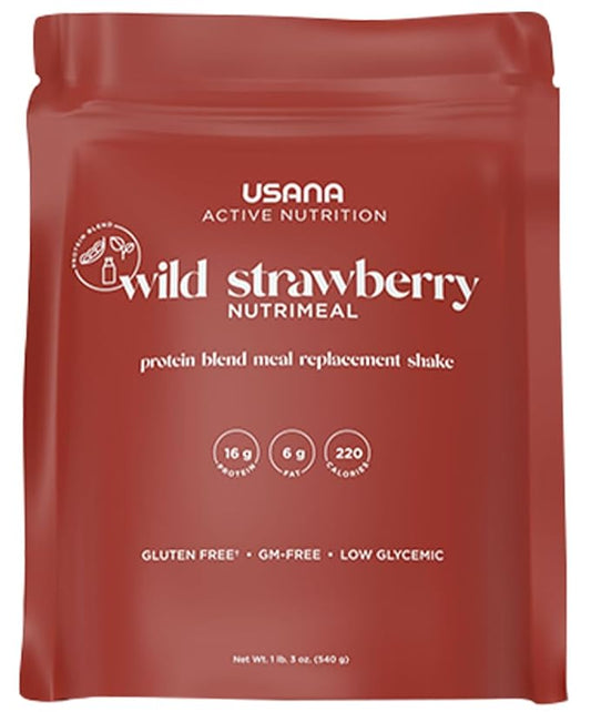 USANA Nutrimeal Meal Replacement Shake - Wild Strawberry - NON-GMO - Gluten Free - Low Glycemic