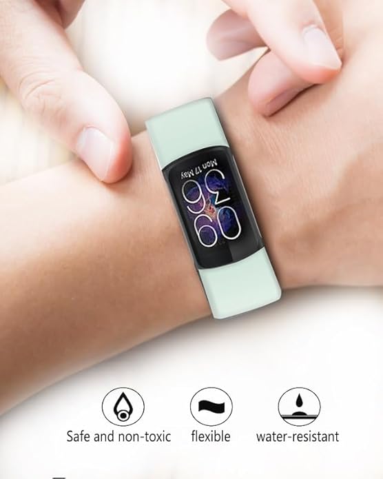 Sport Bands Compatible with Charge 6 /Charge 5 for Women Men,Soft Waterproof Replacement Straps Wristbands for Charge Advanced Fitness Tracker