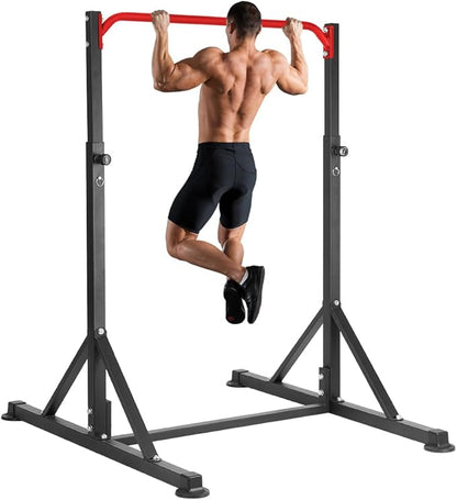 Pull Up Station, Power Tower Adjustable Pullup Bar Free Standing, Heavy Duty Multifunction Strength Training Pull Up Bar, Gym Workout Fitness Equipment Chin up Bar for Home Outdoor, 440LBS Capacity
