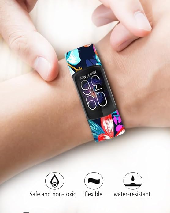 Sport Bands Compatible with Charge 6 /Charge 5 for Women Men,Soft Waterproof Replacement Straps Wristbands for Charge Advanced Fitness Tracker