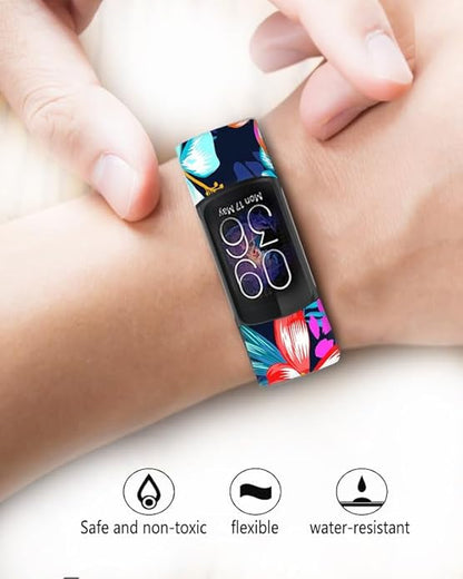 Sport Bands Compatible with Charge 6 /Charge 5 for Women Men,Soft Waterproof Replacement Straps Wristbands for Charge Advanced Fitness Tracker