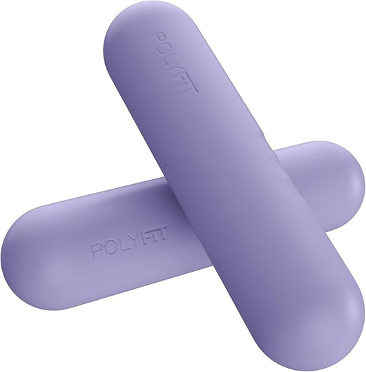 Polyfit Dumbbell Weight Bars for Women - Set of 2 (3.3 LB | 6.5 LB Pair) - Dumbbell Set for Walking, Yoga, Dance, Barre, Pilates, Cardio, Aerobics