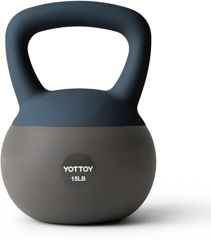 YOTTOY Soft Kettlebell, Set for Strength Training Kettlebells & Home Workouts, Soft-Sided Cushioned Base, Wide-Handle - Ideal for Men, Women, & Beginners