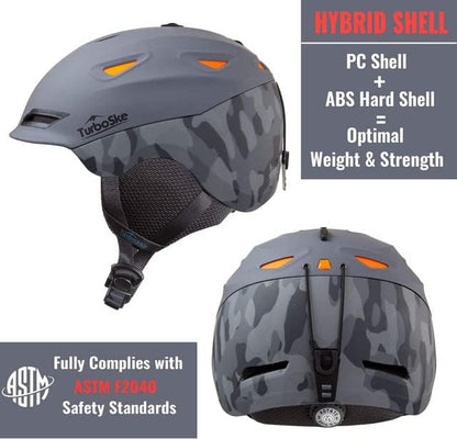 Ski and Snowboard Helmet - Active Ventilation, Audio Compatible Snow Sports Luxury Helmet With ASTM Standard Safety for Men, Women and Youth