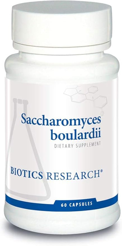 Biotics Research Saccharomyces boulardii Probiotics Supplement - 235 mg/Serving- Supports GI Health Microbial Balance, Healthy Immune & Pathway Responses - Dairy-Free, Temperature-Stable - 60 Capsules