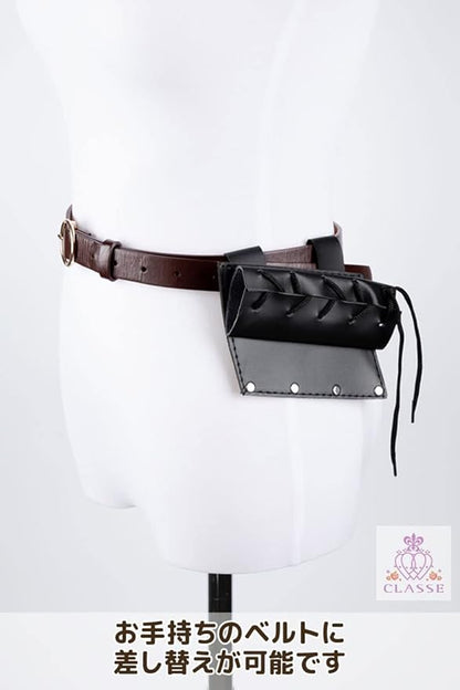 CLASSE Sword Holder, Sword Belt, Sword Holder, Waist Belt, Leather, Specialized for Stage or Musical Performance, Adjustable
