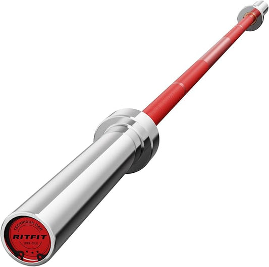RITFIT Olympic Barbell 4ft/4.8ft/6ft - 2 Inch Weight Bar for Strength Training, Weightlifting, Squat, Deadlift, Bench Press, Curl, Overhead Press - 350lbs/500lbs Capacity