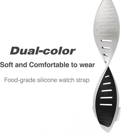 Men Women Soft Silicone Wristband Compatible with Whoop 4.0 Band Strap, Replacement Adjustable Breathable Sport Band for Whoop 4.0 & U-shaped Metal Frame