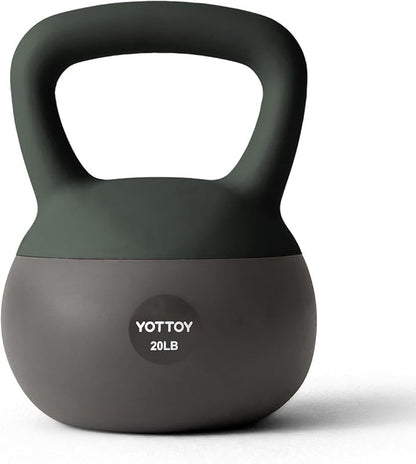 YOTTOY Soft Kettlebell, Set for Strength Training Kettlebells & Home Workouts, Soft-Sided Cushioned Base, Wide-Handle - Ideal for Men, Women, & Beginners