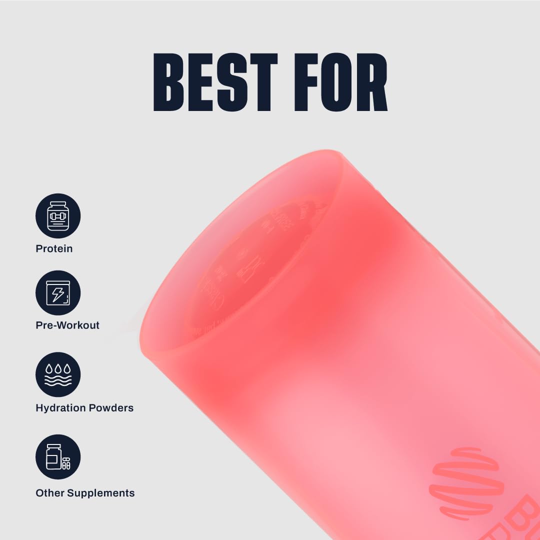 BlenderBottle Classic V2 Plastic Shaker Bottle 20 oz Light Pink