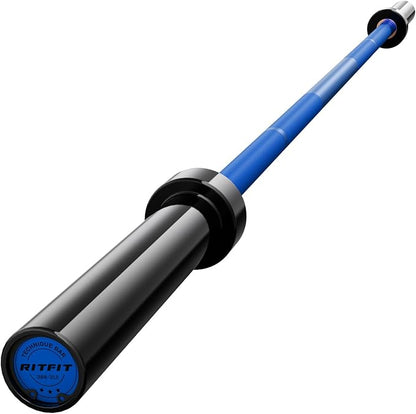 RITFIT Olympic Barbell 4ft/4.8ft/6ft - 2 Inch Weight Bar for Strength Training, Weightlifting, Squat, Deadlift, Bench Press, Curl, Overhead Press - 350lbs/500lbs Capacity