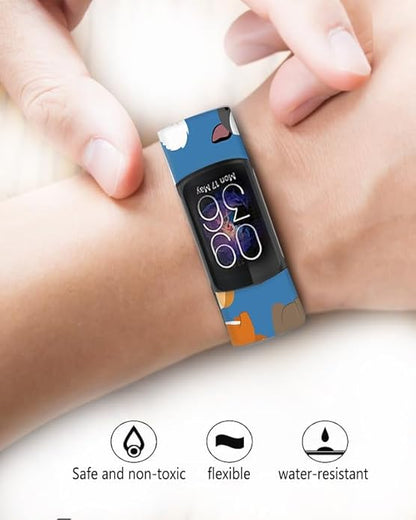 Sport Bands Compatible with Charge 6 /Charge 5 for Women Men,Soft Waterproof Replacement Straps Wristbands for Charge Advanced Fitness Tracker