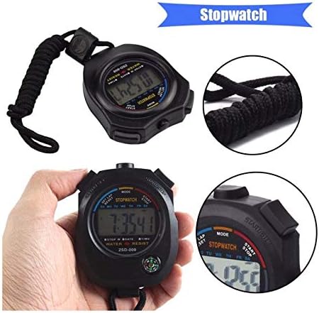2 Pack Multi-Function Electronic Digital Sport Stopwatch Timer, Large Display with Date Time and Alarm Function,Suitable for Sports Coaches Fitness Coaches and Referees,Pgzsy