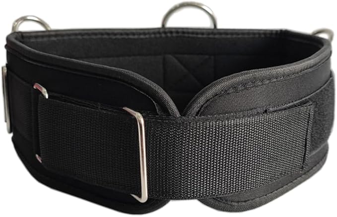 Fitness Resistance Belt Multi Functional Fitness Belt with 5 Rings for Weight Training and Resistance Training of Load Carrying Pull Up Belt Squat