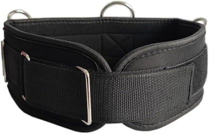 Fitness Resistance Belt Multi Functional Fitness Belt with 5 Rings for Weight Training and Resistance Training of Load Carrying Pull Up Belt Squat