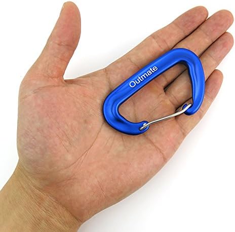 12kN 3.2"x2" Heavy-Duty Carabiner Clips - Durable, Lightweight Aluminum Alloy Carabiners for Hiking, Camping, Keychains, Dog Leashes, Hammocks & More