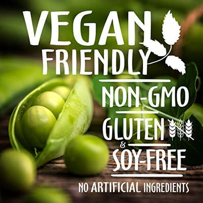 Pea Protein Powder, Unflavored and Unsweetened Sugar Free Vegan, 100% Plant Based, Non GMO, Gluten Free & Soy Free, 2.14 LB