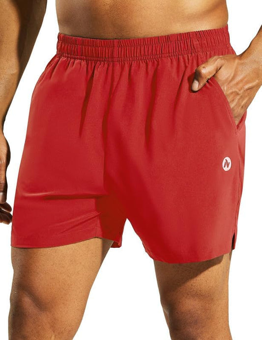 Nepest Men's 5?™â€?Athletic Running Shorts with Pockets, Lightweight Quick Dry Gym Workout Training