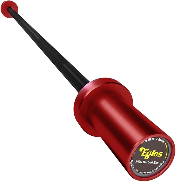 Egles Kids Barbell 5.5LB Mini Barbell Bar 4ft for Kid Women & Beginners Weighted Bar - Compatible with 2-Inch Weight Plates, for Strength Training Gym Weight Lifting, Multi-Color Training Bar