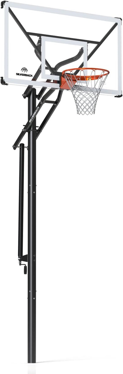 Silverback NXT 54" and NXT 60" In-Ground Basketball Hoops with Adjustable-Height Basketball Goal Backboard and QuickPlay Design