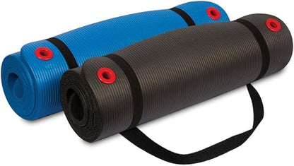 Body Sport Non-Slip Exercise Mat for Men & Women, Thick Foam Surface for Yoga, Pilates, Fitness & Aerobic Workouts