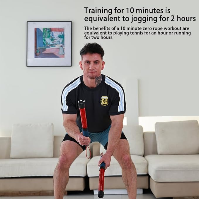 Ropeless Battle Rope, 2nd Generation Upgraded Version, Adjustable Weight, Portable Strength and Aerobic Trainer for Muscle Training Suitable for Athletes, Boxers, and Home Gyms to Burn