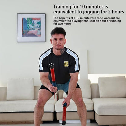 Upgraded Ropeless Battle Rope 2.0 – Adjustable Resistance for Strength & Cardio Training – Portable Fitness Equipment for Home Gym, Athletes, Boxing – Burn Fat & Build Muscle