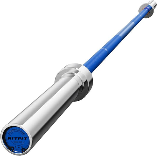 RITFIT Olympic Barbell 4ft/4.8ft/6ft - 2 Inch Weight Bar for Strength Training, Weightlifting, Squat, Deadlift, Bench Press, Curl, Overhead Press - 350lbs/500lbs Capacity