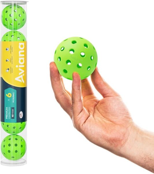 Aviana Outdoor Pickleball Balls - USAPA Approved for Tournament Play | Durable 40-Hole Design |