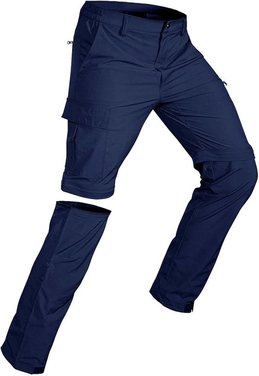 Wespornow Men's-Convertible-Hiking-Pants Quick Dry Lightweight Zip Off Breathable Cargo Pants for