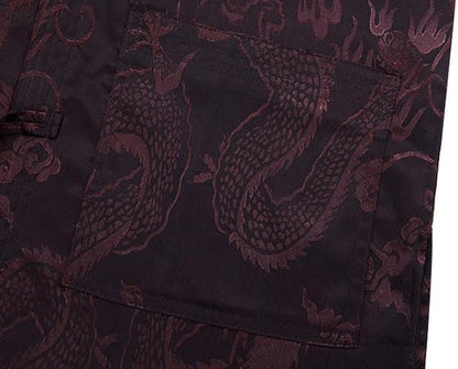 wecotton Tang Suit Men Hanfu Chinese Traditional Clothes Kung Fu Shirt Uniform Long Sleeved Coat Tops and Pants