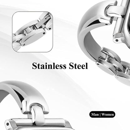 Silm Metal Band Compatible with Fitbit Versa 4/Fitbit Sense 2 Band Cute Women, Bling Jewelry Strap Replacement Compatible for Fitbit Sense/Versa 3 Women (Silver)