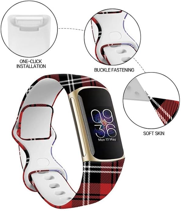 Sport Bands Compatible with Charge 6 /Charge 5 for Women Men,Soft Waterproof Replacement Straps Wristbands for Charge Advanced Fitness Tracker