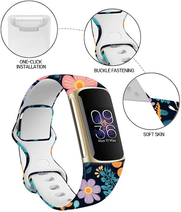 Sport Bands Compatible with Charge 6 /Charge 5 for Women Men,Soft Waterproof Replacement Straps Wristbands for Charge Advanced Fitness Tracker