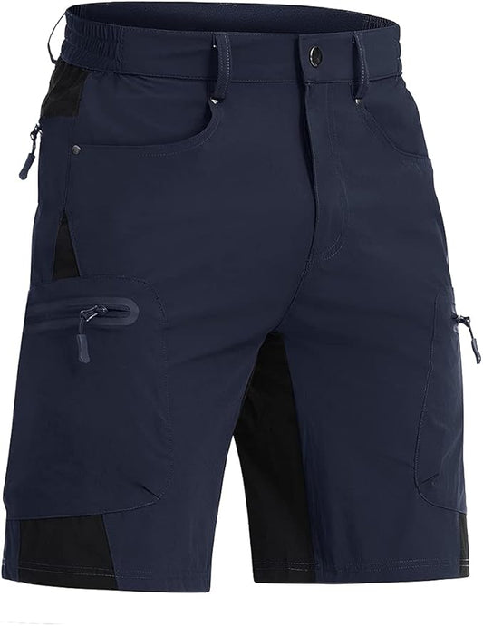 CRYSULLY Men's Hiking Cargo Shorts Outdoor Summer Lightweight Quick Dry Casual Shorts with 5 Pocket