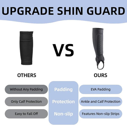 Soccer Shin Guards, Soccer Shin Guard Pads with Calf and Ankle Protection, SoccerProtective Equipment for Youth and Adult, SoccerAccessories for Boys and Girls