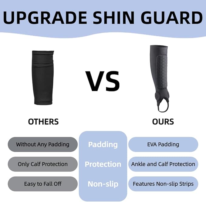Soccer Shin Guards, Soccer Shin Guard Pads with Calf and Ankle Protection, SoccerProtective Equipment for Youth and Adult, SoccerAccessories for Boys and Girls