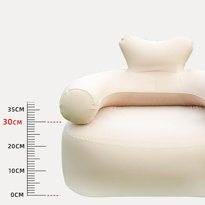 LUOOV Inflatable Couch Chairs Blow up Camp Sofa Camping Air Couch Sofa Inflatable Outdoor Furniture Chair Couch Lounger Air Sofa for Adult(Khaki Single)