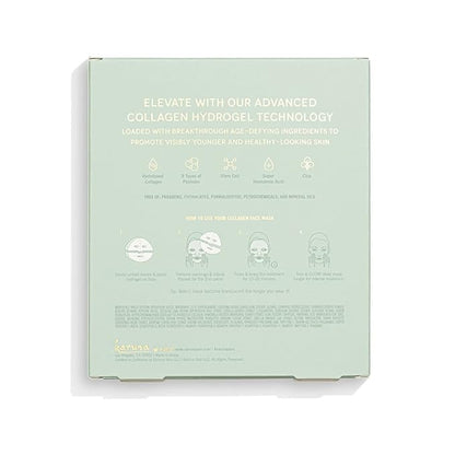 Karuna Skin - COLLAGEN Face Mask Sheets, Hydrogel 2-Piece Facial Mask, Age-Defying, Hydrating, Rejuvenating & Moisturizing Skin Care Essential That Targets Fine Lines & Wrinkles, 4 Packs