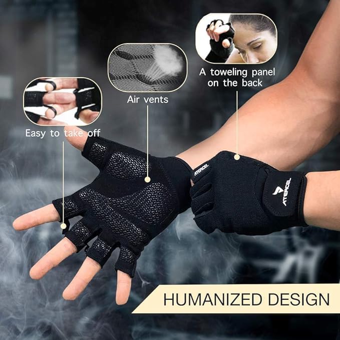 ATERCEL Workout Gloves for Men and Women, Exercise Gloves for Weight Lifting, Cycling, Gym