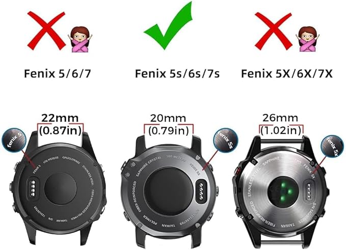 BANSO 20mm Band Keeper for Garmin Fenix 7S，for Garmin Watch Band Replacement Band Keeper(Pack of 6)