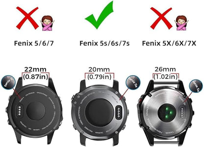 BANSO 20mm Band Keeper for Garmin Fenix 7S，for Garmin Watch Band Replacement Band Keeper(Pack of 6)