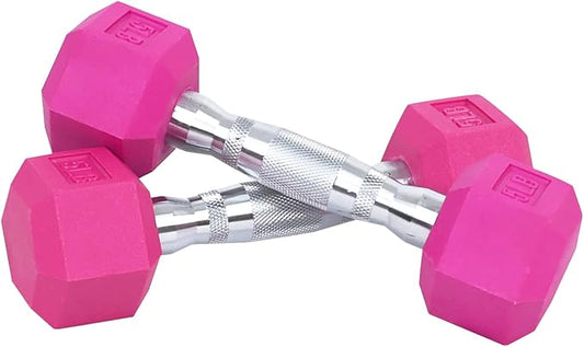Colored Rubber Coated Hex Dumbbell Weight Set,Multiple Packages