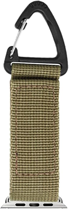 Tactical Duty Belt Keychain Compatible with Apple Watch 38mm 40mm 41mm 42mm 44mm 45mm 46mm 49mm, Watch Fob Military Braided Strap for iWatch Series 10 9 8 7 6 5 4 3 2 1, Ultra 2/Ultra/SE