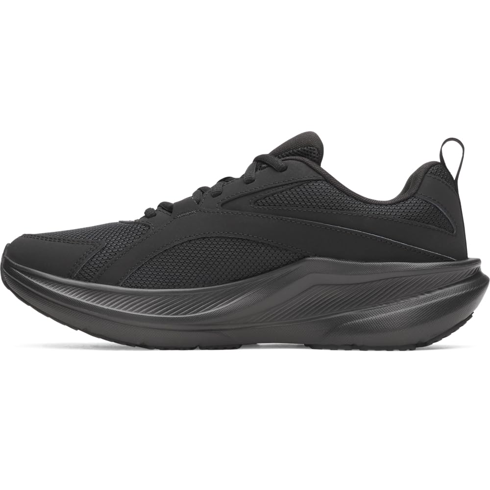 Under Armour Men's Charged+ Assert 11 Running Shoe, (002) Black/Black/Black, 12, US