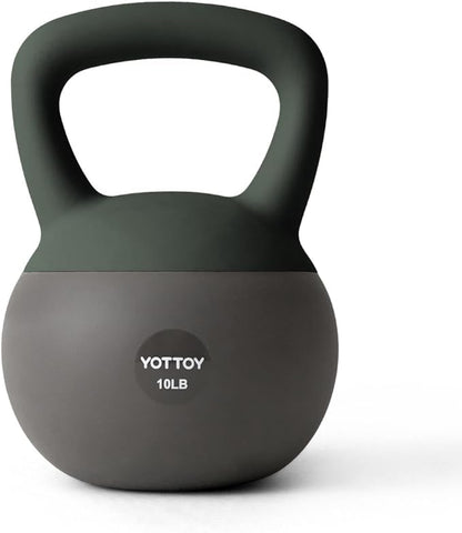 YOTTOY Soft Kettlebell, Set for Strength Training Kettlebells & Home Workouts, Soft-Sided Cushioned Base, Wide-Handle - Ideal for Men, Women, & Beginners