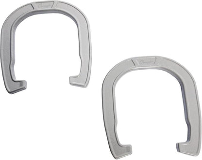 Champion Sports Horseshoe Set: Traditional Outdoor Lawn Game includes Four Professional Solid Steel Horseshoes with Solid Steel Stakes & Carrying Storage Case