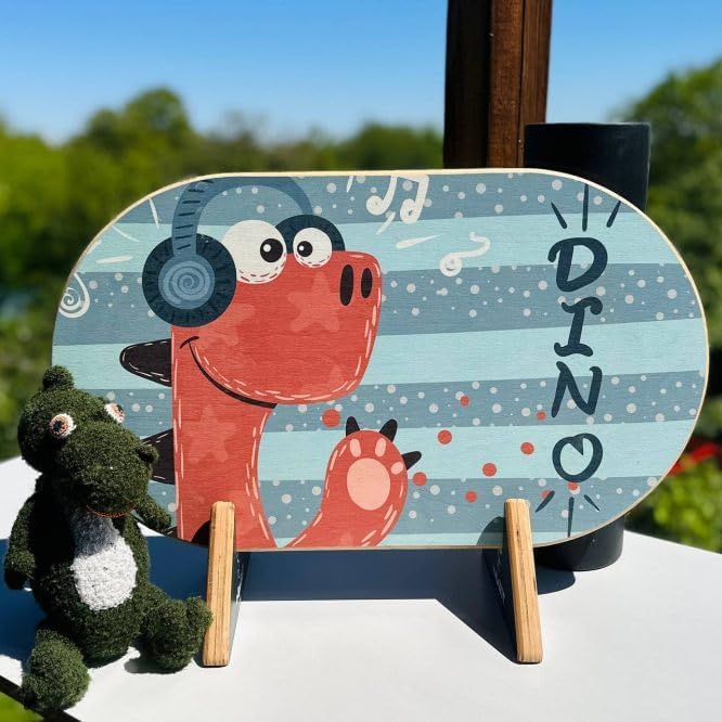 Kids Balance Board with Roller ??Wooden Trainer for Children ??Fun Indoor Core Strength Game ??Improves Balance & Coordination ??Multiple Designs