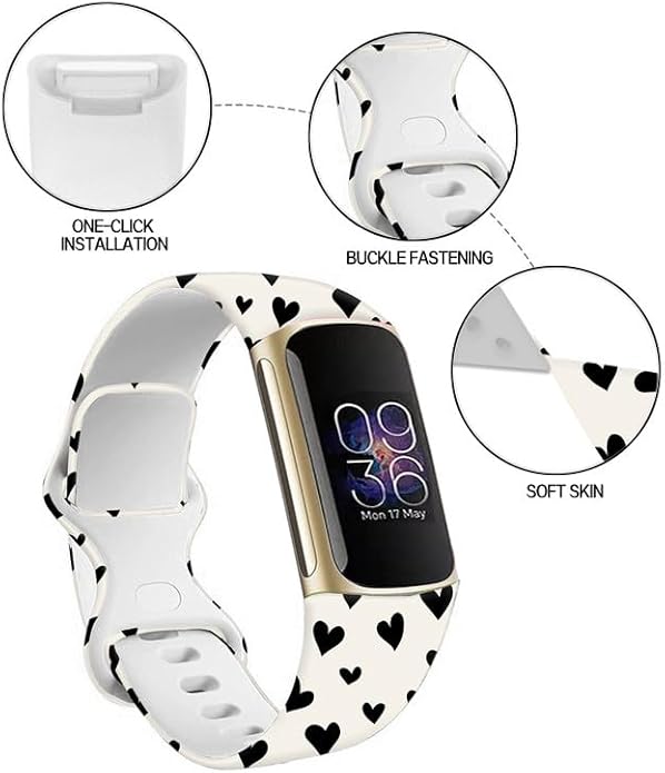 Sport Bands Compatible with Charge 6 /Charge 5 for Women Men,Soft Waterproof Replacement Straps Wristbands for Charge Advanced Fitness Tracker